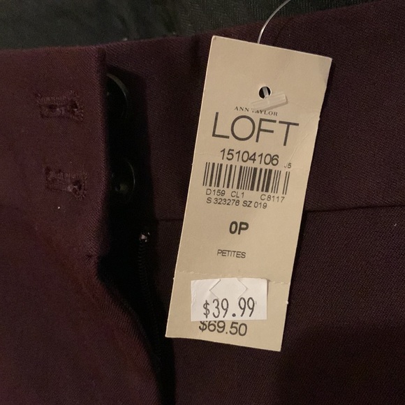 [NWT] Purple LOFT straight leg dress pants | Size: 0P - Picture 6 of 6